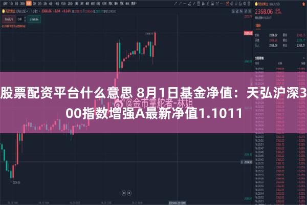 股票配资平台什么意思 8月1日基金净值：天弘沪深300指数增强A最新净值1.1011